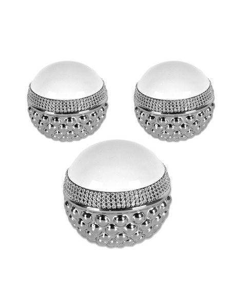 Bola porcelana blanca/plata