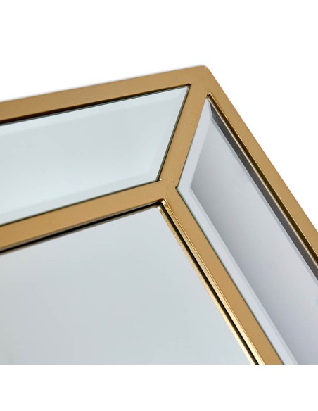 Espejo marco dorado rectángulos