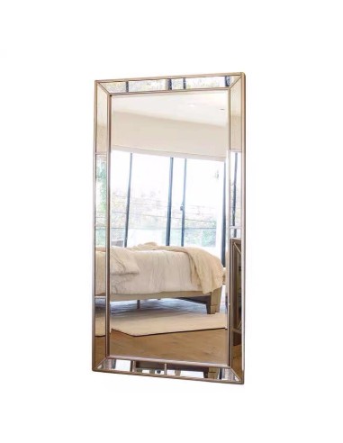 Espejo marco dorado rectángulos