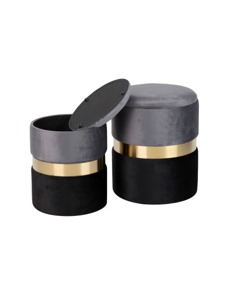 Juego de 2 puff baul