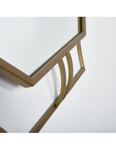 Espejo semicirculos dorado