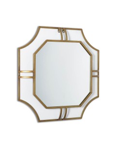 Espejo semicirculos dorado