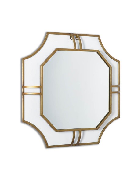 Espejo semicirculos dorado