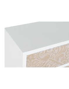 Cajonera abeto tallada blanca 2