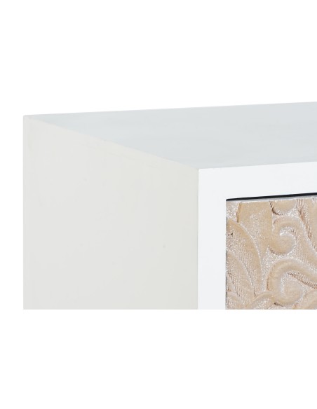 Cajonera abeto tallada blanca