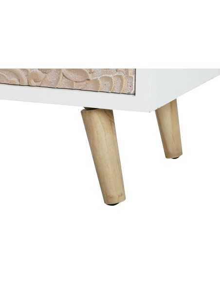 Cajonera abeto tallada blanca