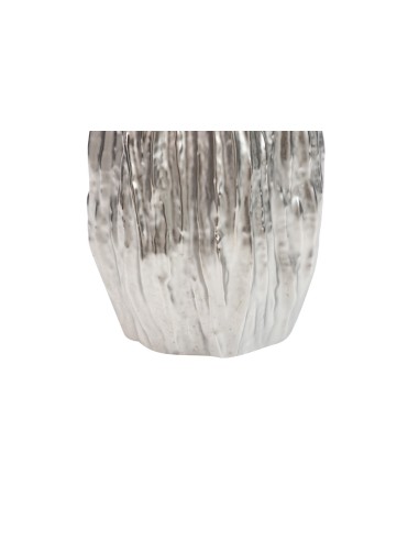Florero ceramica plateado