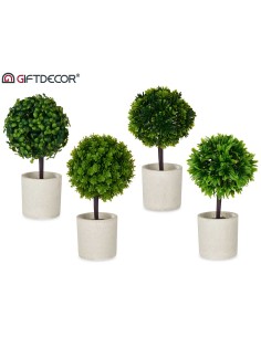 Maceta cemento arbol verde