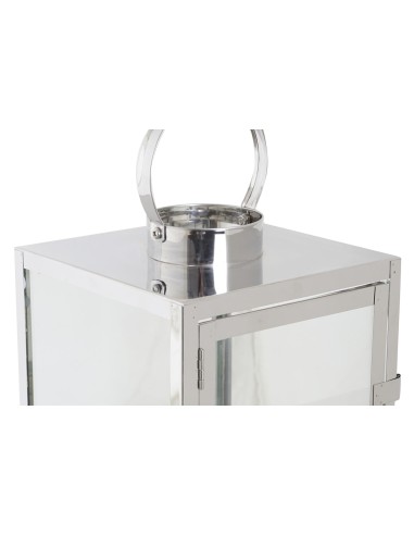 Set 2 Faroles Cubo Cromo