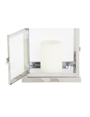 Set 2 Faroles Cubo Cromo