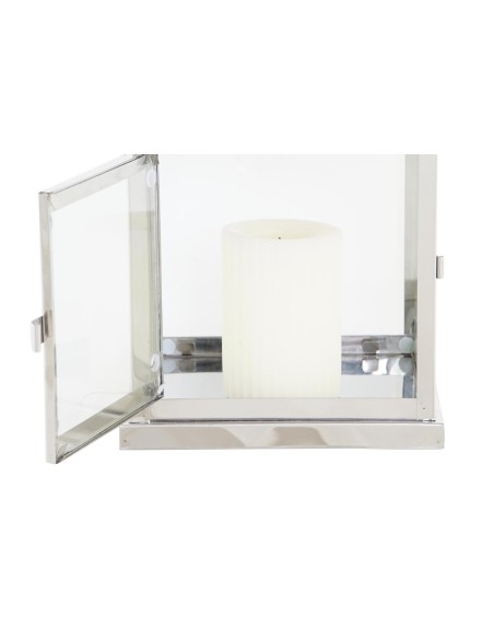 Set 2 Faroles Cubo Cromo