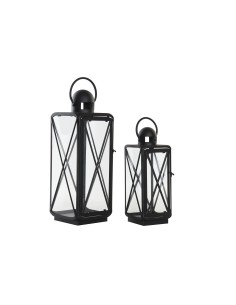 Set 2 Faroles Met. Negro