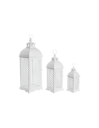 Set 3 Faroles metal Calado