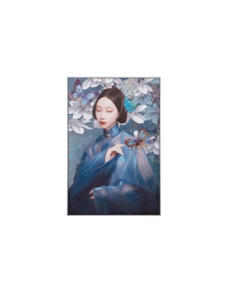 Cuadro Geisha Azul