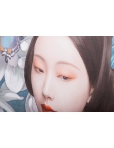 Cuadro Geisha Azul 2