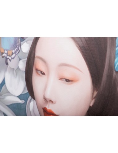 Cuadro Geisha Azul