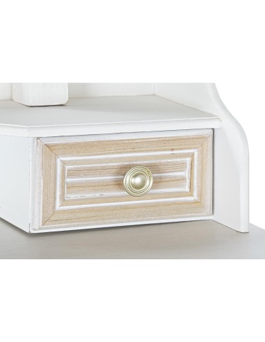 Tocador blanco envejecido espejo