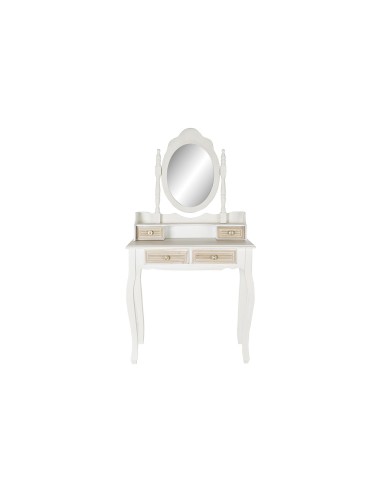 Tocador blanco envejecido espejo