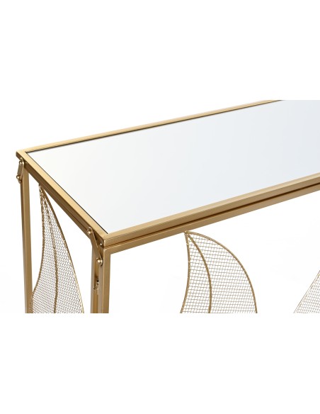 Consola metal espejo