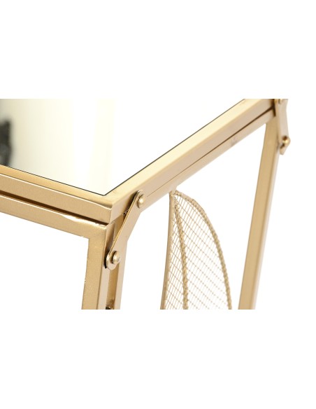 Consola metal espejo