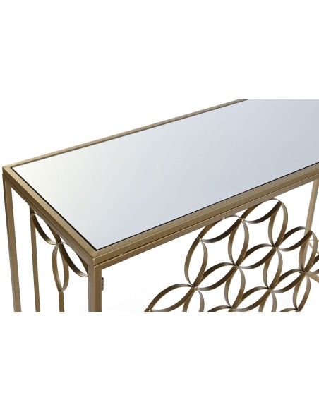 Consola metal espejo