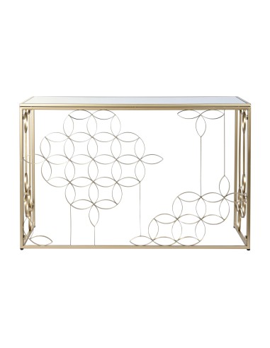 Consola metal espejo