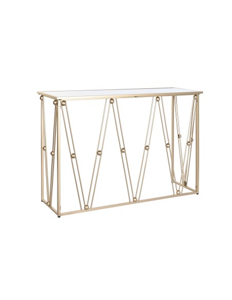 Consola metal espejo