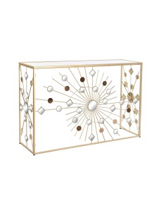 Consola metal espejo