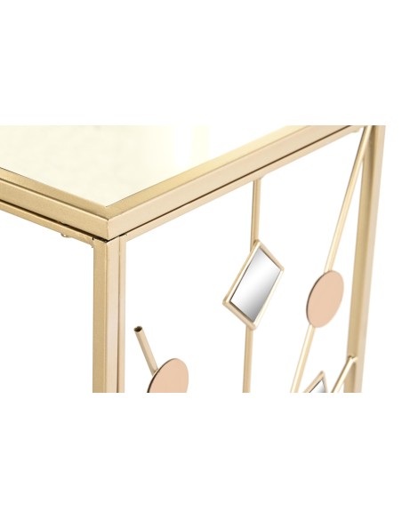 Consola metal espejo