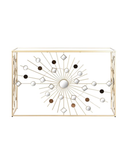 Consola metal espejo