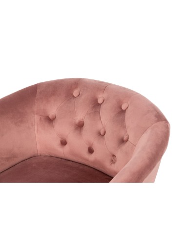 Butaca Velvet Capitoné Rosa