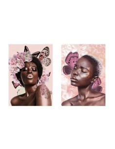 Set 2 Cuadros África pink