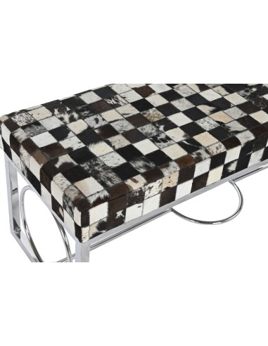 Descalzadora Acero y Piel Rombos Grande