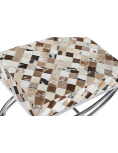 Descalzadora Acero y Piel Rombos Camel 2