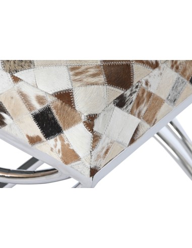 Descalzadora Acero y Piel Rombos Camel