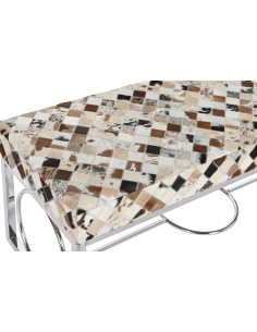 Descalzadora Acero y Piel Rombos Camel Grande 2