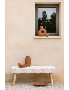 Descalzadora Beige Algodón y Eucalipto 2