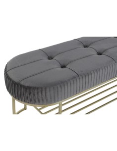 Descalzadora terciopelo gris y Metal Oro 2