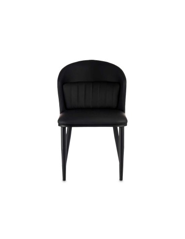 Sillon negro respaldo redondo con cojin