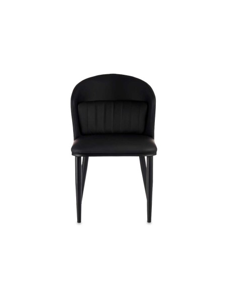 Sillon negro respaldo redondo con cojin