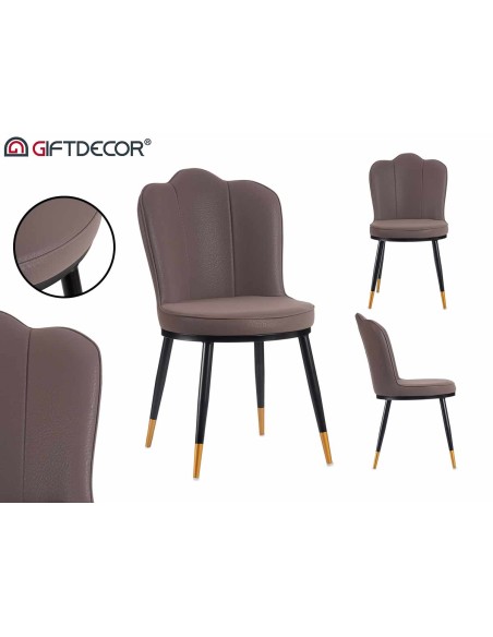 Sillon morado respaldo concha