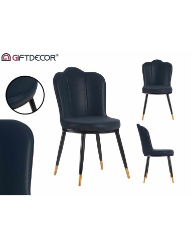 Sillon azul respaldo concha