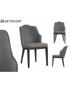 Sillon azul respaldo concha borde gris 2