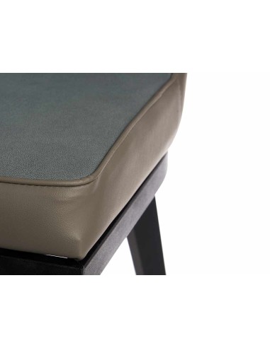 Sillon azul respaldo concha borde gris