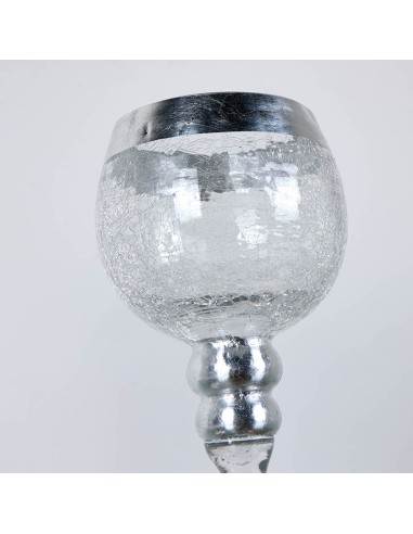 Set 2 copas cristal craquelé Plata