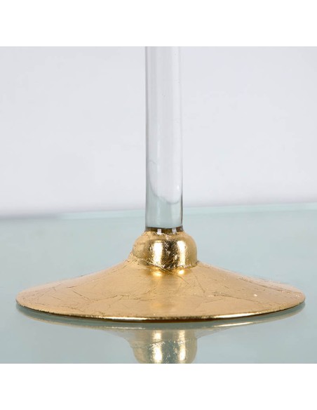 Set 2 copas cristal craquelé oro