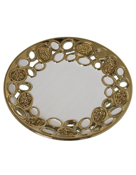 Conjunto 3 pz Blanco y Dorado