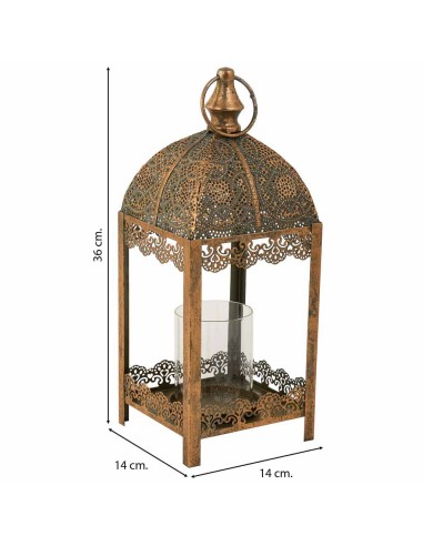 Portavela metal Oro calado