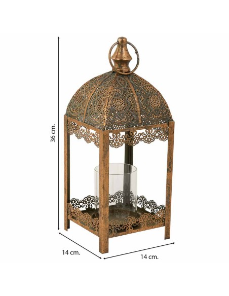 Portavela metal Oro calado