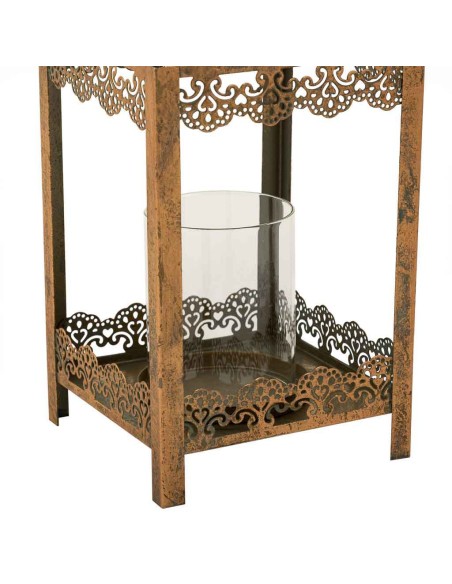 Portavela metal Oro calado